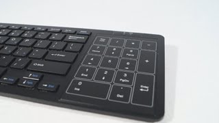 1501  Genius SlimStar T8020 Wireless MultiTouchPad Keyboard Video Review [upl. by Nalor]