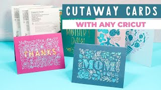 Cricut Cutaway Cards on a Cricut Joy Explore or Maker [upl. by Atsirhc]