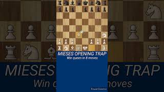 MIESES OPENING TRAP  WIN QUEEN IN 8 MOVES  HOW TO WIN MORE CHESS GAMES [upl. by Mixam]