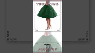 Elegant Tulle Skirt WomenS Midi Tulle Tutu Skirt Fashion Fluffy Princess Skirts Five Layers A Li [upl. by Vaules]