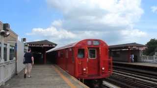 IRT Nostalgia Train of Many Colors 7 Train at 90th Street [upl. by Arytas]