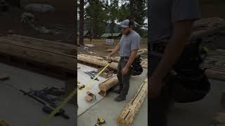 Measuring the doorway on row one  Meadowlark DIY Log Cabin Series [upl. by Altaf]