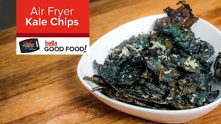 CRISPY and LIGHT Air Fryer Kale Chips [upl. by Enoved558]