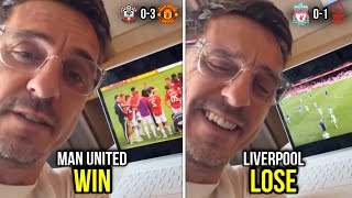 Gary Neville Reaction to Liverpools Defeat 😂 [upl. by Tsew]