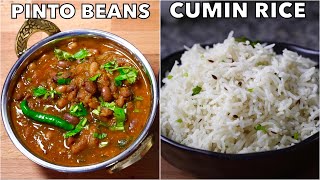 How To Make PINTO BEANS CURRY amp CUMIN RICE  Rajma Masala  Jeera Rice [upl. by Anertak]