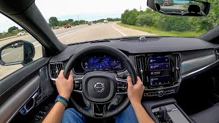 2022 Volvo S90 B6 AWD RDesign  POV Test Drive Binaural Audio [upl. by Prem]