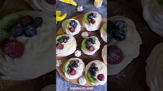 The Best Mini Pavlova’s Dessert pavlova baking dessert minipavlova pavlovarecipe howtobake [upl. by Eirffej320]