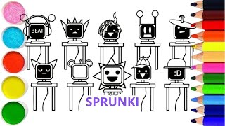 Incredibox Sprunki New Coloring Pages  How to Color Sprunki Mr Fun Computers Normal Versions  NCS [upl. by Airpal217]