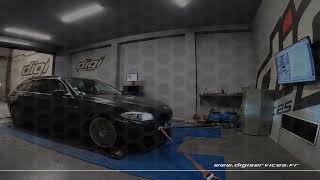 BMW F10 520D 184cv AUTO Reprogrammation Moteur  220cv Digiservices Paris 77 Dyno [upl. by Athalla]