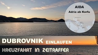 Dubrovnik  Kroatien  Einlaufen  Anlegen  AIDA Kreuzfahrt in Zeitraffer [upl. by Mccall425]