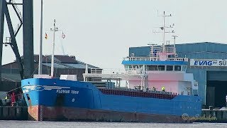 coaster FLUVIUS TEIGN 8PLU IMO 9279020 Emden merchant vessel cargo seaship KüMo [upl. by Kallick]