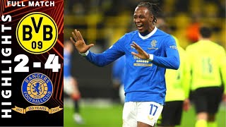 BORUSSIA DORTMUND vs RANGERS 24  HIGHLIGHTS ALL GOALS  UEFA EUROPA LEAGUE  February 17 2022 [upl. by Duthie]