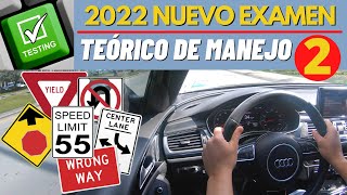 2023 NUEVO EXAMEN TEORICO DE CONDUCIR EN ESPAÑOLEXAMEN ESCRITO LICENCIA DE MANEJO EN USA [upl. by Netsirt]