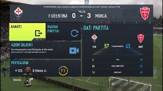 FIFA 22 Modalità Carriera 12 giornata della Serie A Enilive Fiorentina Monza [upl. by Nesline3]