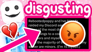 REBOOTEDPOPPY IS DISGUSTING EXPOSED ROBLOX NEWSDRAMARANT [upl. by Roosevelt]