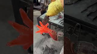 Making in the hotshop octopus satisfying glass art shorts dhoni shortvideo beach love [upl. by Itoyj]