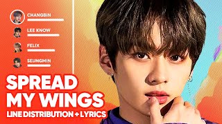 Stray Kids  Spread My Wings OT8 Line Distribution  Lyrics Karaoke PATREON REQUESTED [upl. by Nicolle]