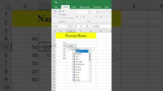 How to name a range of cells How to find range in excel How to create named range in excel excel [upl. by Eiramana983]