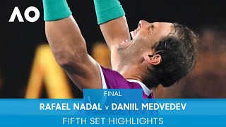 Rafael Nadal v Daniil Medvedev 5th Set Highlights F  Australian Open 2022 [upl. by Arsuy]