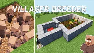 Easy Minecraft villager breeder tutorial 120 For Beginners [upl. by Teador3]