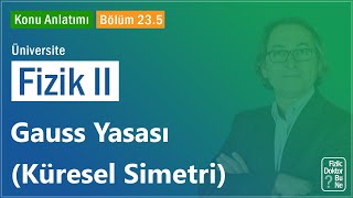 Üniversite Fizik II  Bölüm 235 Gauss Yasası Küresel Simetri [upl. by Siol]