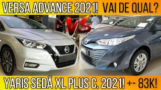 Versa Advance 16 CVT 2021 VS Yaris Sedã XL Plus Connect 2021  R 8300000 Vai de Qual [upl. by Notyap]