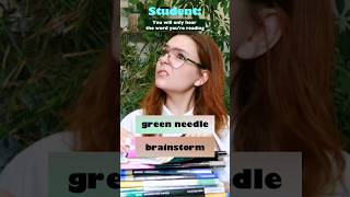 Brainstorm or Green needle illusion englishpronunciation englishspeaking students shorts [upl. by Dorelle161]