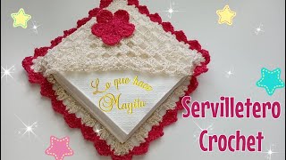 Servilletero crochet  Recuerdo para fiesta [upl. by Odine]