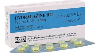 Hydralazine tablet usesdosageside effects and precautions in urdu\hindi [upl. by Eedrahs373]