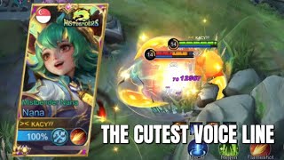 THE CUTEST VOICE LINE EVER‼️ Nana new skin Mistbender gameplay💗 [upl. by Ayekan]