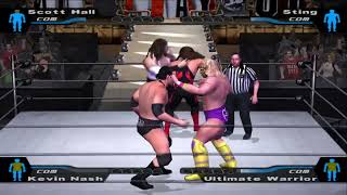 WWE Smackdown HCTP  Kevin NashScott Hall vs StingUltimate Warrior [upl. by Toblat277]