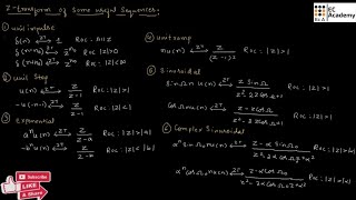 Z Transform of some useful sequences in signals and systems  EC Academy [upl. by Gnart]