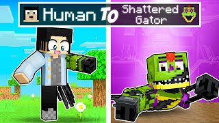 From Human to SHATTERED MONTGOMERY GATOR in Minecraft [upl. by Neelon]