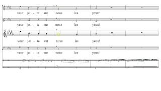 Cantique de Jean Racine  Gabriel Fauré  tenor Scrolling score [upl. by Olli]