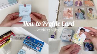 How to Profilecard（ Travis Japan  ジャニーズJr ）  21カレンダーのプロフィールカード収納方法  作業動画 [upl. by Akerley]