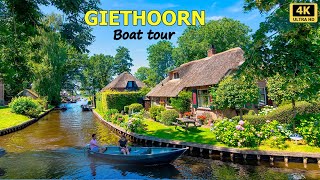 Giethoorn Netherlands 🇳🇱  Boat Tour Through The Venice of the North 4K UHD [upl. by Sheelagh696]