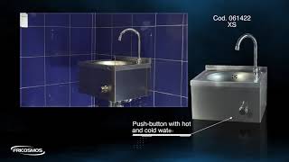 Kneeoperated hot and coldwater wall mounted washbasin XS model [upl. by Reade]