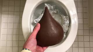 Will it Flush  Giant Hersheys Kiss [upl. by Nevak]