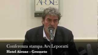 Conferenza stampa Avv Leporatti  Hotel Airone  Incidente probatorio Schettino Costa Concordia [upl. by Anoynek379]