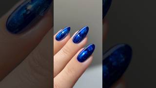 🌌💎 sapphire stained glass nails nailart nailspolish christmas [upl. by Christel]