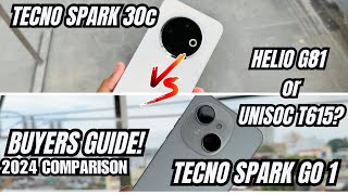 TECNO SPARK GO 1 VS TECNO SPARK 30C ANO BA MAS ANGAT SA SPECS  PHONE COMPARISON 2024 [upl. by Gudrin]