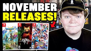 15 NEW Nintendo Switch PHYSICAL Games Releasing In November [upl. by Ellatsirhc]