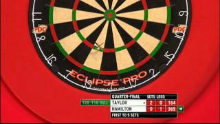 Taylor v Hamilton  35  Quarter Final  World Darts Championship 2013 [upl. by Attenyw]