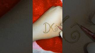 Dk Letter mehndi design youtubeshorts videoshort [upl. by Nonek]