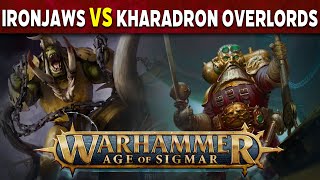 Ironjaws vs Kharadron Overlords Age of Sigmar Battle Report [upl. by Attennaej]