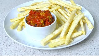 Yam Fries and Gizzard Pepper Sauce [upl. by Enavi245]