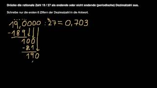 Einen Bruch in eine periodische Dezimalzahl umwandeln [upl. by Nwahser]