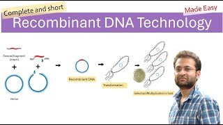 Recombinant DNA Technology  Gene cloning  genetic engineering  Steps  Process  Recombinant DNA [upl. by Nonnag775]