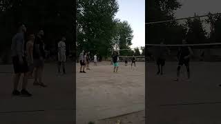 Beach volleyball confidently passing the ball along the opponents left flank [upl. by Valina559]