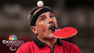 Ibrahim Hamadtou without arms impresses in table tennis  Tokyo 2020 Paralympics  NBC Sports [upl. by Avigdor]